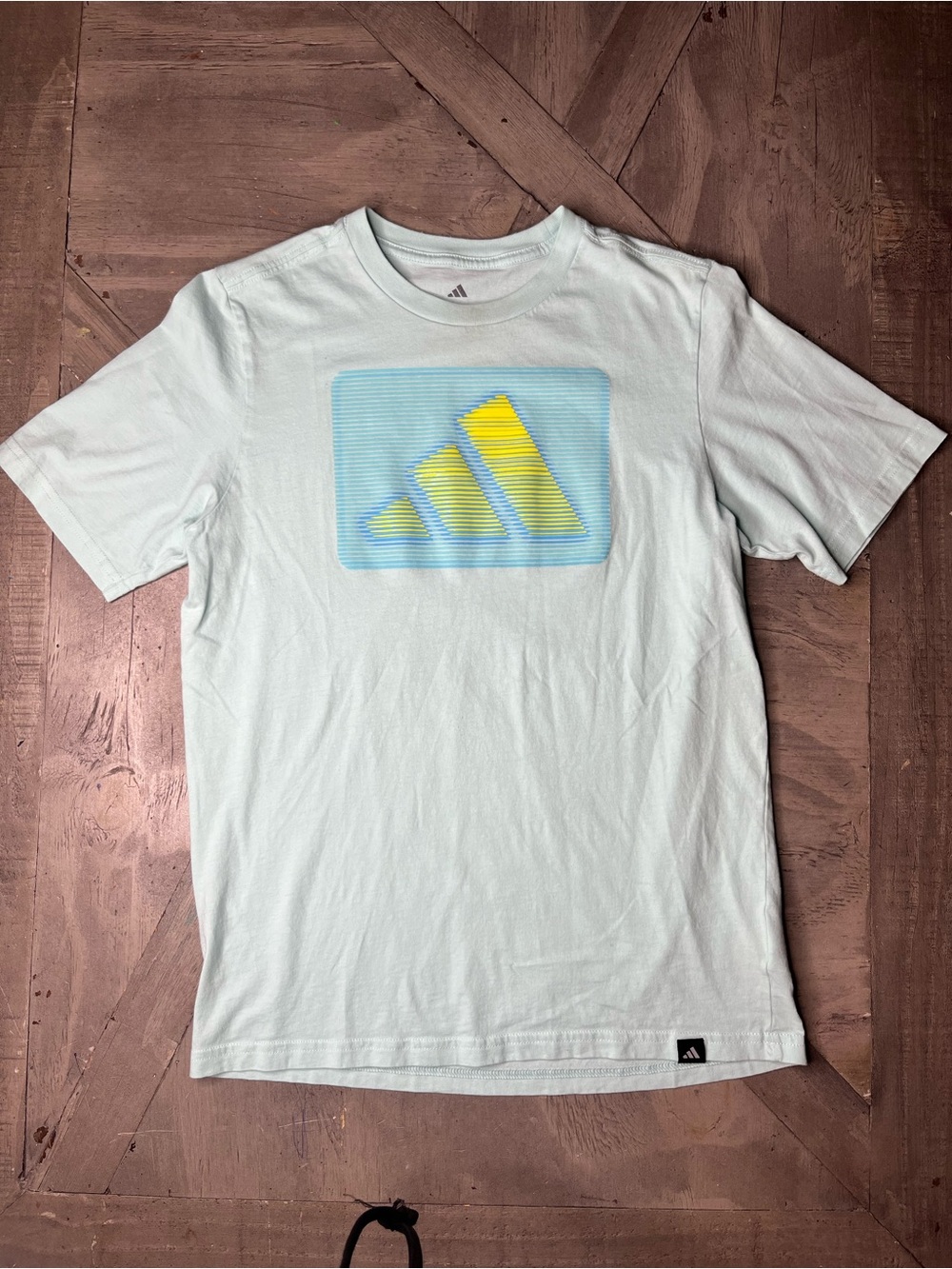 Adidas Kids Light Blue Logo Graphic Tee